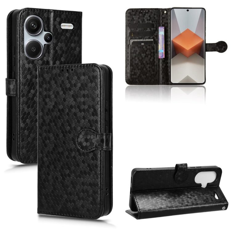 Custodia per telefono in pelle con trama a nido d'ape, For Xiaomi 14 Ultra, For Xiaomi Redmi 13C / Poco C65, For Xiaomi 14 Pro, For Xiaomi Redmi Note 13 Pro+ 5G