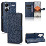 Custodia per telefono in pelle con trama a nido d'ape, For Xiaomi 14 Ultra, For Xiaomi Redmi 13C / Poco C65, For Xiaomi 14 Pro, For Xiaomi Redmi Note 13 Pro+ 5G