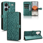 Custodia per telefono in pelle con trama a nido d'ape, For Xiaomi 14 Ultra, For Xiaomi Redmi 13C / Poco C65, For Xiaomi 14 Pro, For Xiaomi Redmi Note 13 Pro+ 5G
