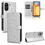 Custodia per telefono in pelle con trama a nido d'ape, For Xiaomi 14 Ultra, For Xiaomi Redmi 13C / Poco C65, For Xiaomi 14 Pro, For Xiaomi Redmi Note 13 Pro+ 5G