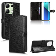 Custodia per telefono in pelle con trama a nido d'ape, For Xiaomi Redmi Note 13 Pro 4G Global, For Xiaomi Redmi Note 13 4G, For Xiaomi Redmi 13C 5G / 4G, For Xiaomi Poco X6 Pro / Redmi K70E 5G