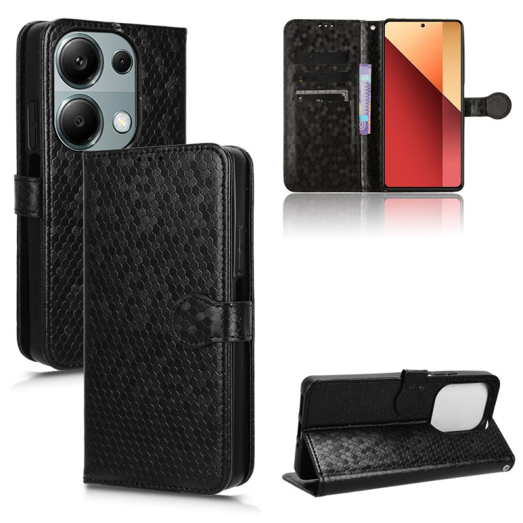 Custodia per telefono in pelle con trama a nido d'ape, For Xiaomi Redmi Note 13 Pro 4G Global, For Xiaomi Redmi Note 13 4G, For Xiaomi Redmi 13C 5G / 4G, For Xiaomi Poco X6 Pro / Redmi K70E 5G