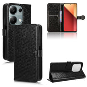 Custodia per telefono in pelle con trama a nido d'ape, For Xiaomi Redmi Note 13 Pro 4G Global, For Xiaomi Redmi Note 13 4G, For Xiaomi Redmi 13C 5G / 4G, For Xiaomi Poco X6 Pro / Redmi K70E 5G