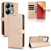Custodia per telefono in pelle con trama a nido d'ape, For Xiaomi Redmi Note 13 Pro 4G Global, For Xiaomi Redmi Note 13 4G, For Xiaomi Redmi 13C 5G / 4G, For Xiaomi Poco X6 Pro / Redmi K70E 5G