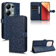 Custodia per telefono in pelle con trama a nido d'ape, For Xiaomi Redmi Note 13 Pro 4G Global, For Xiaomi Redmi Note 13 4G, For Xiaomi Redmi 13C 5G / 4G, For Xiaomi Poco X6 Pro / Redmi K70E 5G