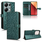 Custodia per telefono in pelle con trama a nido d'ape, For Xiaomi Redmi Note 13 Pro 4G Global, For Xiaomi Redmi Note 13 4G, For Xiaomi Redmi 13C 5G / 4G, For Xiaomi Poco X6 Pro / Redmi K70E 5G