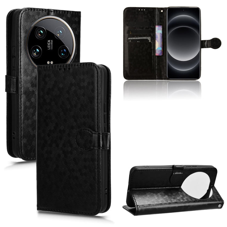 Custodia per telefono in pelle con trama a nido d'ape, For Xiaomi 14 Ultra, For Xiaomi Redmi 13C / Poco C65, For Xiaomi 14 Pro, For Xiaomi Redmi Note 13 Pro+ 5G