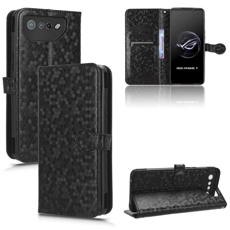 Custodia per telefono in pelle con trama a nido d'ape, For Asus ROG Phone 7