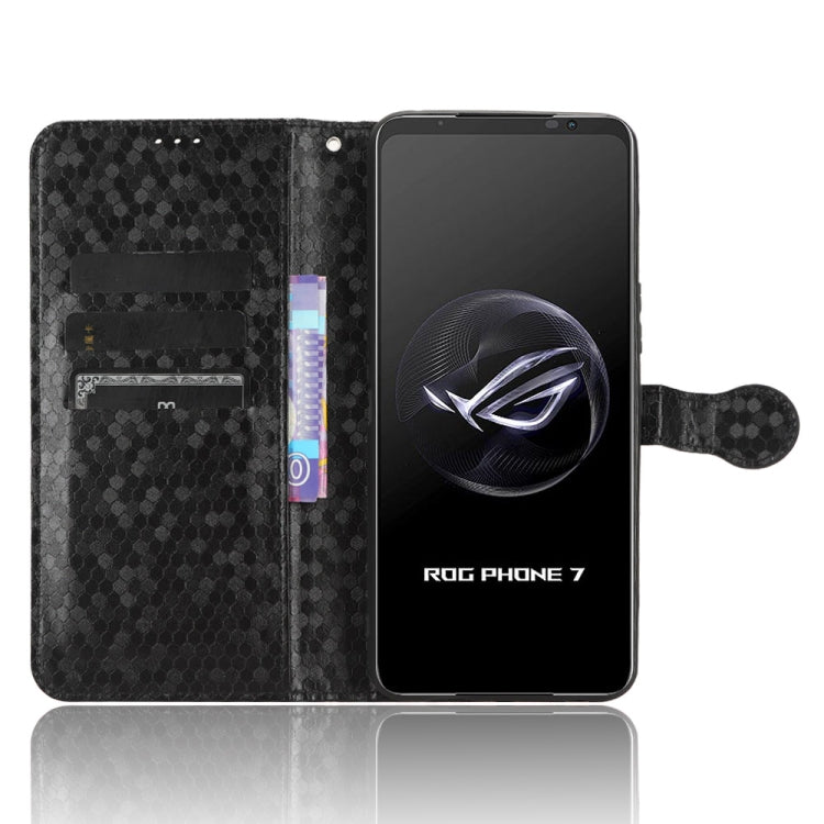 Custodia per telefono in pelle con trama a nido d'ape, For Asus ROG Phone 7