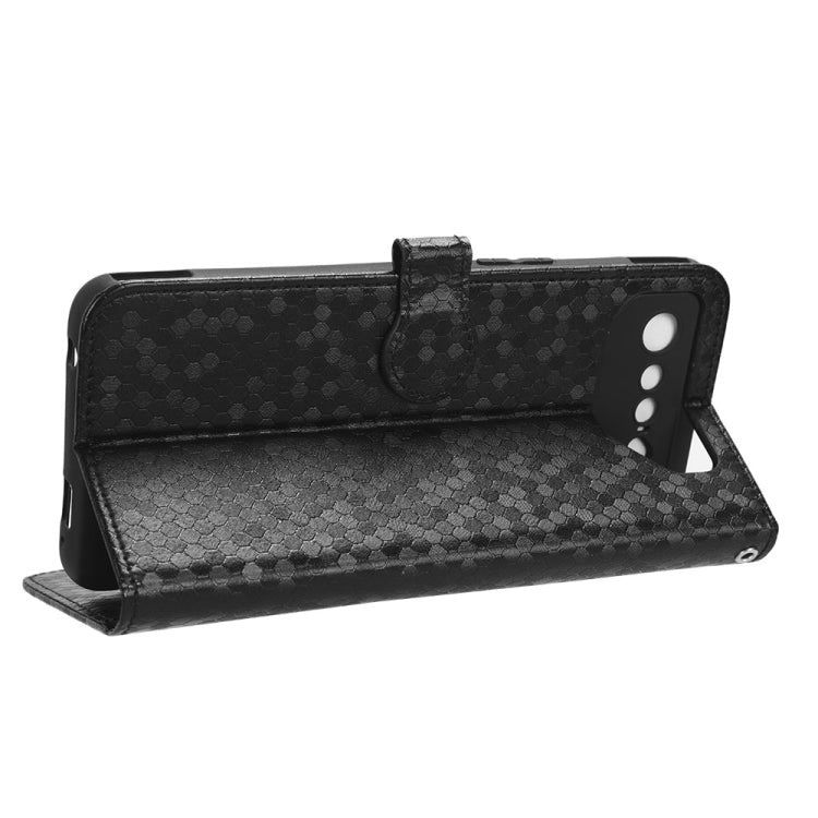 Custodia per telefono in pelle con trama a nido d'ape, For Asus ROG Phone 7