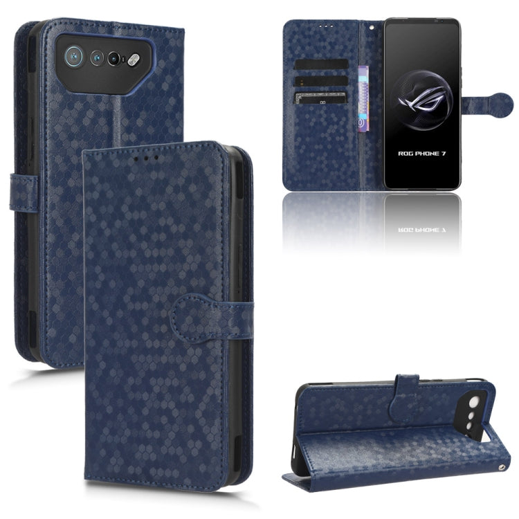 Custodia per telefono in pelle con trama a nido d'ape, For Asus ROG Phone 7