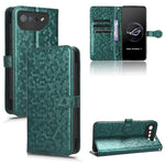 Custodia per telefono in pelle con trama a nido d'ape, For Asus ROG Phone 7