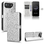 Custodia per telefono in pelle con trama a nido d'ape, For Asus ROG Phone 7