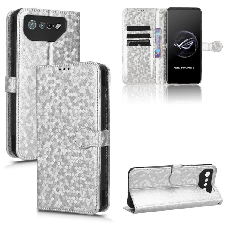 Custodia per telefono in pelle con trama a nido d'ape, For Asus ROG Phone 7