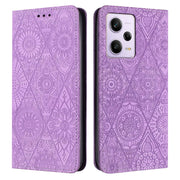 Custodia per telefono in pelle ad adsorbimento goffrata etnica, For Redmi Note 12 Pro 4G, For Redmi Note 12 4G Global, For Redmi Note 12 Pro 5G Global, For Redmi Note 12 5G Global