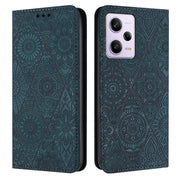 Custodia per telefono in pelle ad adsorbimento goffrata etnica, For Redmi Note 12 Pro 4G, For Redmi Note 12 4G Global, For Redmi Note 12 Pro 5G Global, For Redmi Note 12 5G Global