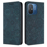 Custodia per telefono in pelle ad adsorbimento goffrata etnica, For Xiaomi Redmi 12C, For Xiaomi Redmi A1+, For Xiaomi 12T / 12T Pro, For Xiaomi Redmi A1