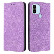 Custodia per telefono in pelle ad adsorbimento goffrata etnica, For Xiaomi Redmi 12C, For Xiaomi Redmi A1+, For Xiaomi 12T / 12T Pro, For Xiaomi Redmi A1