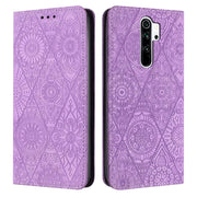 Custodia per telefono in pelle ad adsorbimento goffrata etnica, For Xiaomi Redmi 9, For Redmi Note 9, For Redmi Note 9 Pro, For Redmi Note 8T