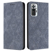 Custodia per telefono in pelle ad adsorbimento goffrata etnica, For Redmi Note 10 Pro, For Redmi Note 10 4G, For Xiaomi Redmi 9T, For Xiaomi Redmi 9A