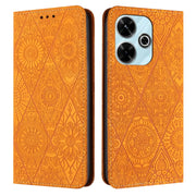 Custodia per telefono in pelle ad adsorbimento goffrata etnica, For Xiaomi Redmi 13 4G, For Xiaomi Redmi Note 13 5G, For Xiaomi Redmi 13C, For Xiaomi Redmi Note 13 Pro 5G