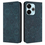 Custodia per telefono in pelle ad adsorbimento goffrata etnica, For Xiaomi Redmi 13 4G, For Xiaomi Redmi Note 13 5G, For Xiaomi Redmi 13C, For Xiaomi Redmi Note 13 Pro 5G