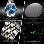 Orologio al quarzo impermeabile luminoso da uomo OLEVS 9931