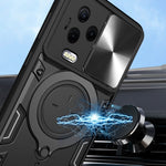 Custodia per telefono con supporto magnetico per camshield scorrevole con texture CD, For Infinix Note 12 4G