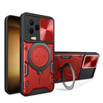 Custodia per telefono con supporto magnetico per camshield scorrevole con texture CD, For Infinix Note 12 4G