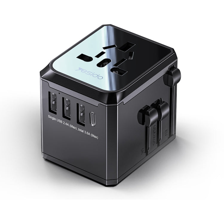 Adattatore da viaggio Yesido MC-10 3 porte USB + Type-C
