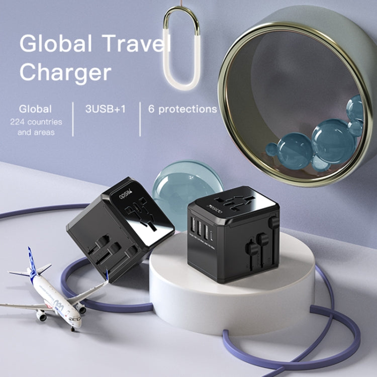 Adattatore da viaggio Yesido MC-10 3 porte USB + Type-C