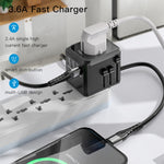 Adattatore da viaggio Yesido MC-10 3 porte USB + Type-C