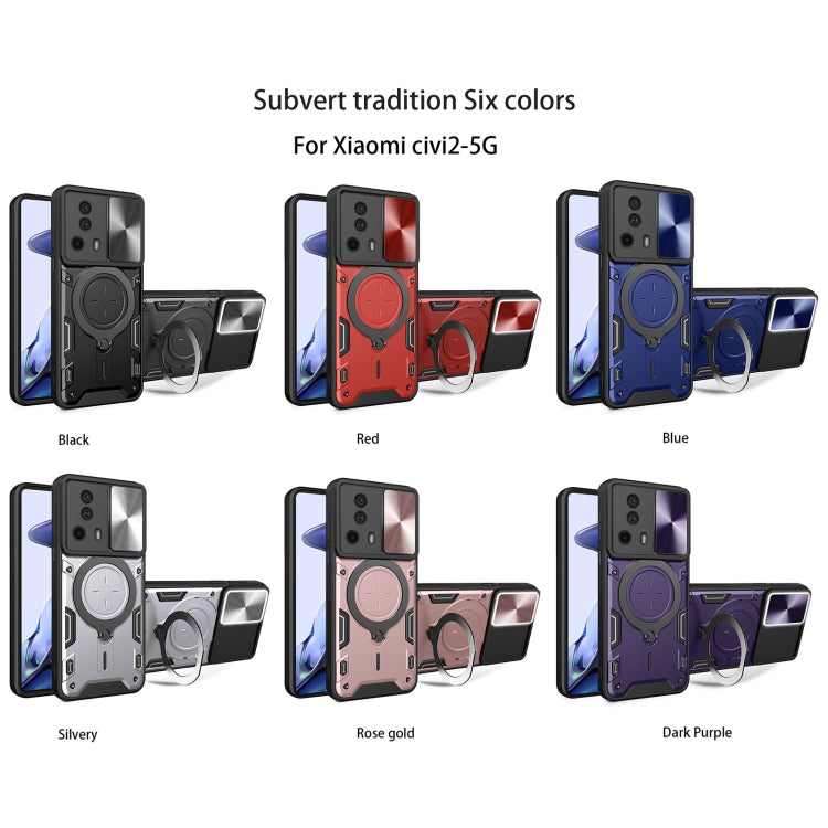 Custodia TPU con copri camera scorrevole per Xiaomi 13 Lite