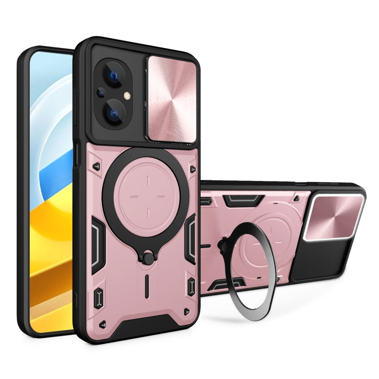 Custodia TPU con copri camera scorrevole per Xiaomi Poco M5