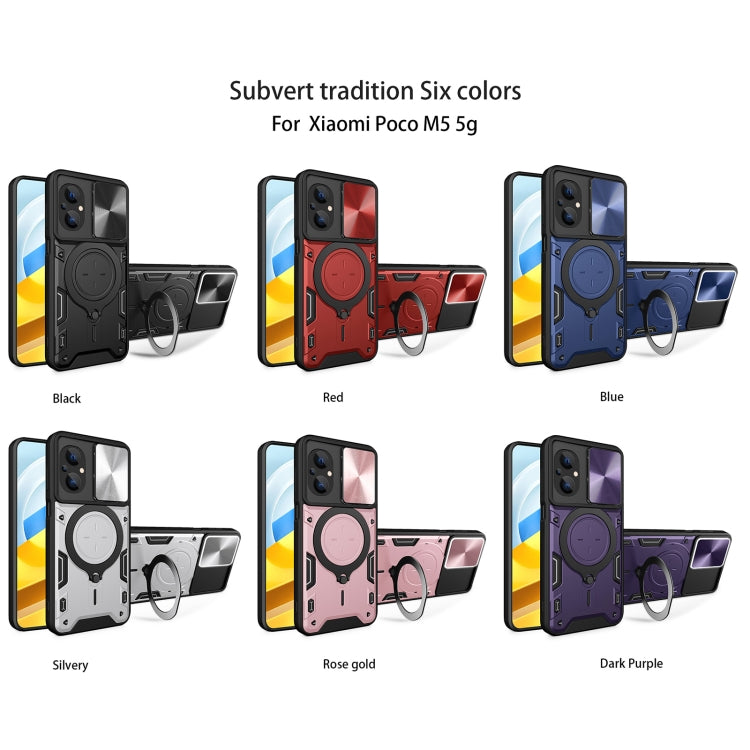 Custodia TPU con copri camera scorrevole per Xiaomi Poco M5