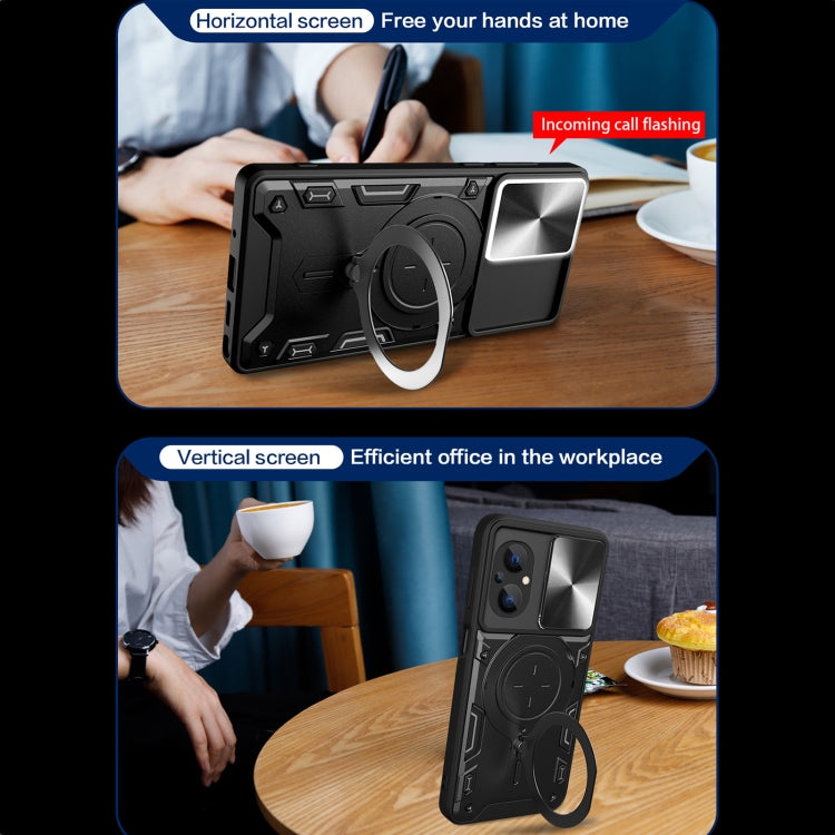 Custodia TPU con copri camera scorrevole per Xiaomi Poco M5