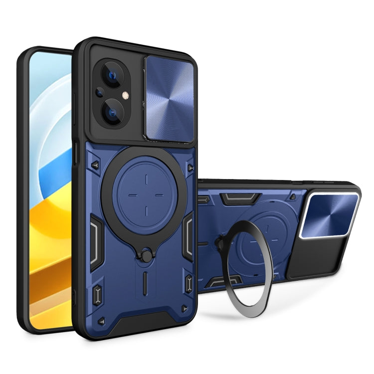 Custodia TPU con copri camera scorrevole per Xiaomi Poco M5