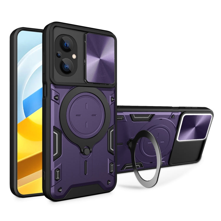 Custodia TPU con copri camera scorrevole per Xiaomi Poco M5