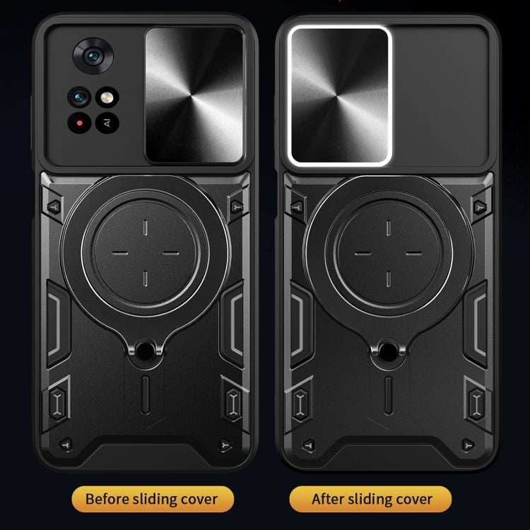 Custodia TPU con copertura scorrevole per Xiaomi Poco M4 Pro