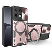 Custodia per telefono con supporto magnetico per camshield scorrevole con texture CD, For Xiaomi Redmi Note 13 Pro 5G, For Xiaomi 13T / Redmi K60 Ultra, For Xiaomi Redmi Note 12 Turbo, For Xiaomi Poco F5 Pro/Redmi K60