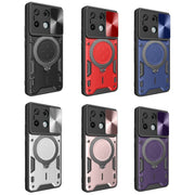 Custodia per telefono con supporto magnetico per camshield scorrevole con texture CD, For Xiaomi Redmi Note 13 Pro 5G, For Xiaomi 13T / Redmi K60 Ultra, For Xiaomi Redmi Note 12 Turbo, For Xiaomi Poco F5 Pro/Redmi K60