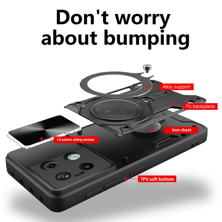 Custodia TPU con copertura scorrevole per Xiaomi Redmi Note 13 Pr