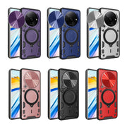 Custodia per telefono con supporto magnetico per camshield scorrevole con texture CD, For Xiaomi Redmi A3, For Xiaomi Redmi 13C 5G Global, For Xiaomi Redmi Note 13 5G, For Xiaomi Redmi 13C 4G