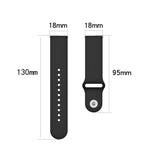 Cinturino in silicone ondulato con fibbia inversa universale da 18 mm, L, S