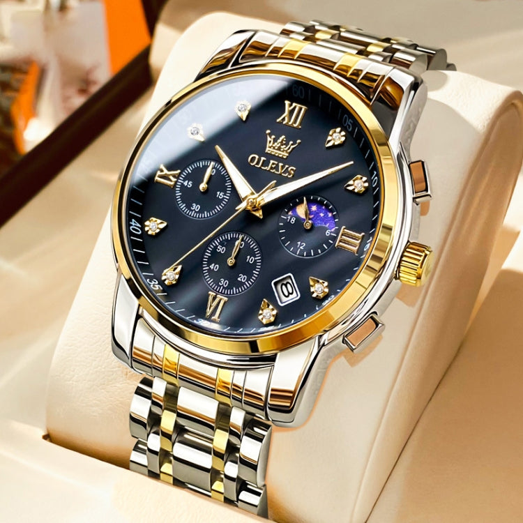 Orologio al quarzo impermeabile multifunzionale da uomo OLEVS 2858