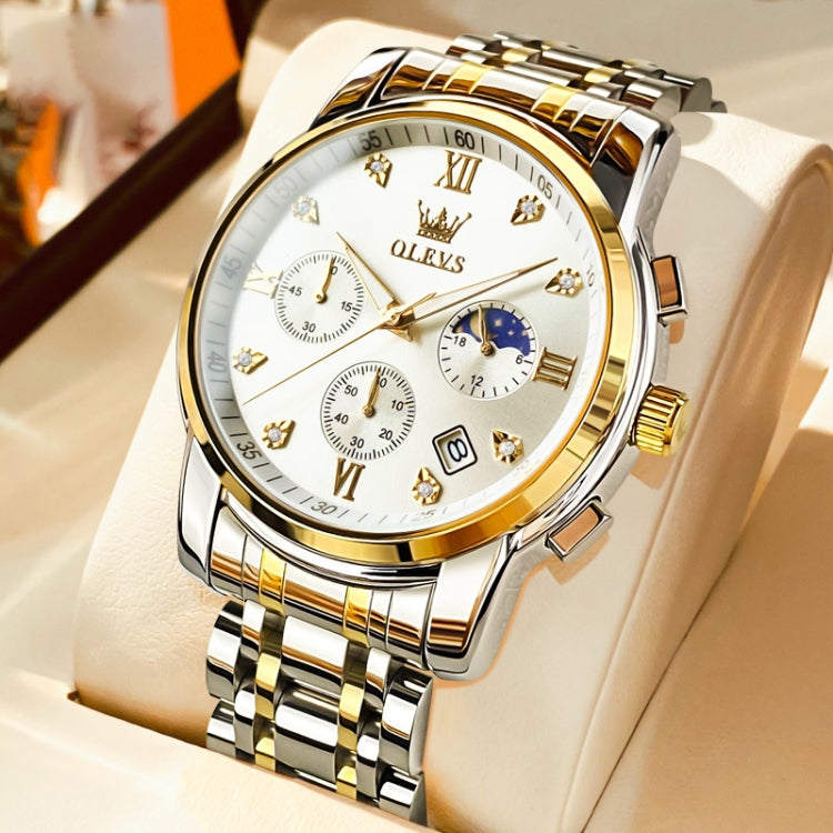 Orologio al quarzo impermeabile multifunzionale da uomo OLEVS 2858