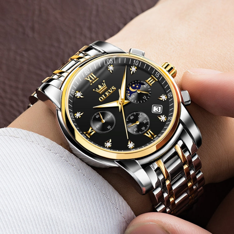 Orologio al quarzo impermeabile multifunzionale da uomo OLEVS 2858