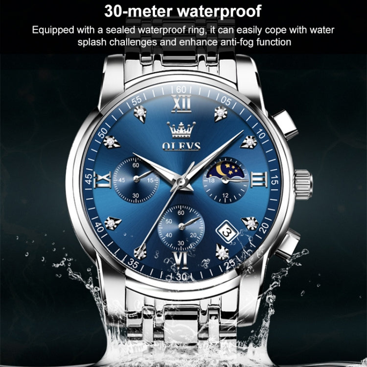 Orologio al quarzo impermeabile multifunzionale da uomo OLEVS 2858