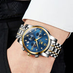 Orologio al quarzo impermeabile multifunzionale da uomo OLEVS 2858