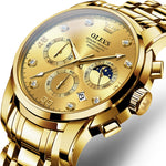 OLEVS 2889 Orologio al quarzo impermeabile luminoso multifunzionale da uomo